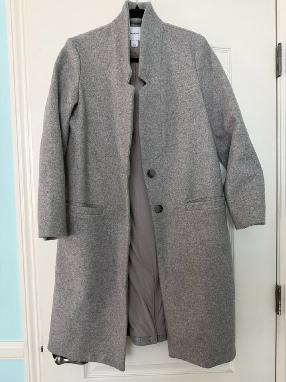 Old Navy Gray Long Peacoat Size S